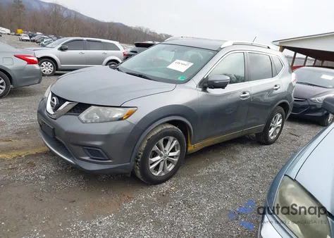 2015 Nissan Rogue Sv из США, поврежденный, VIN KNMAT2MT7FP538948